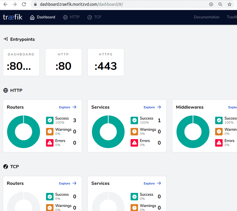Using the Traefik Dashboard in a Browser